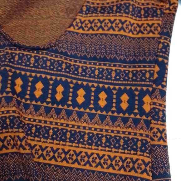 YA Las Angeles dress Aztec boho print  low back size small - Picture 6 of 6